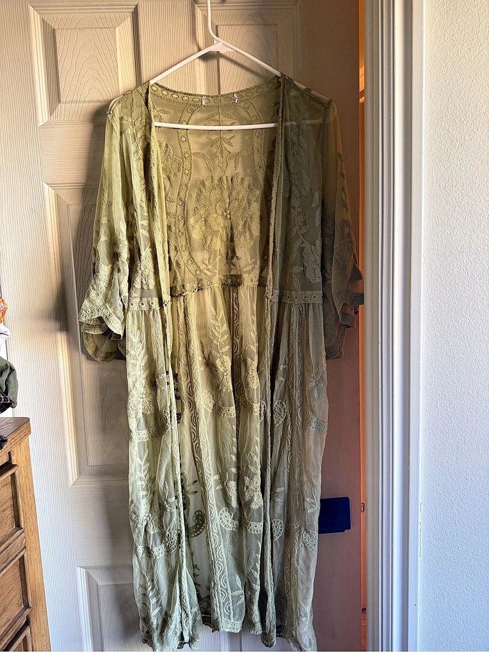 Free people Rachel Zoe Floral Lace Maxi Dress in Green